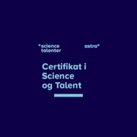 På billedet ses et logo for Certifikat i Science og Talent